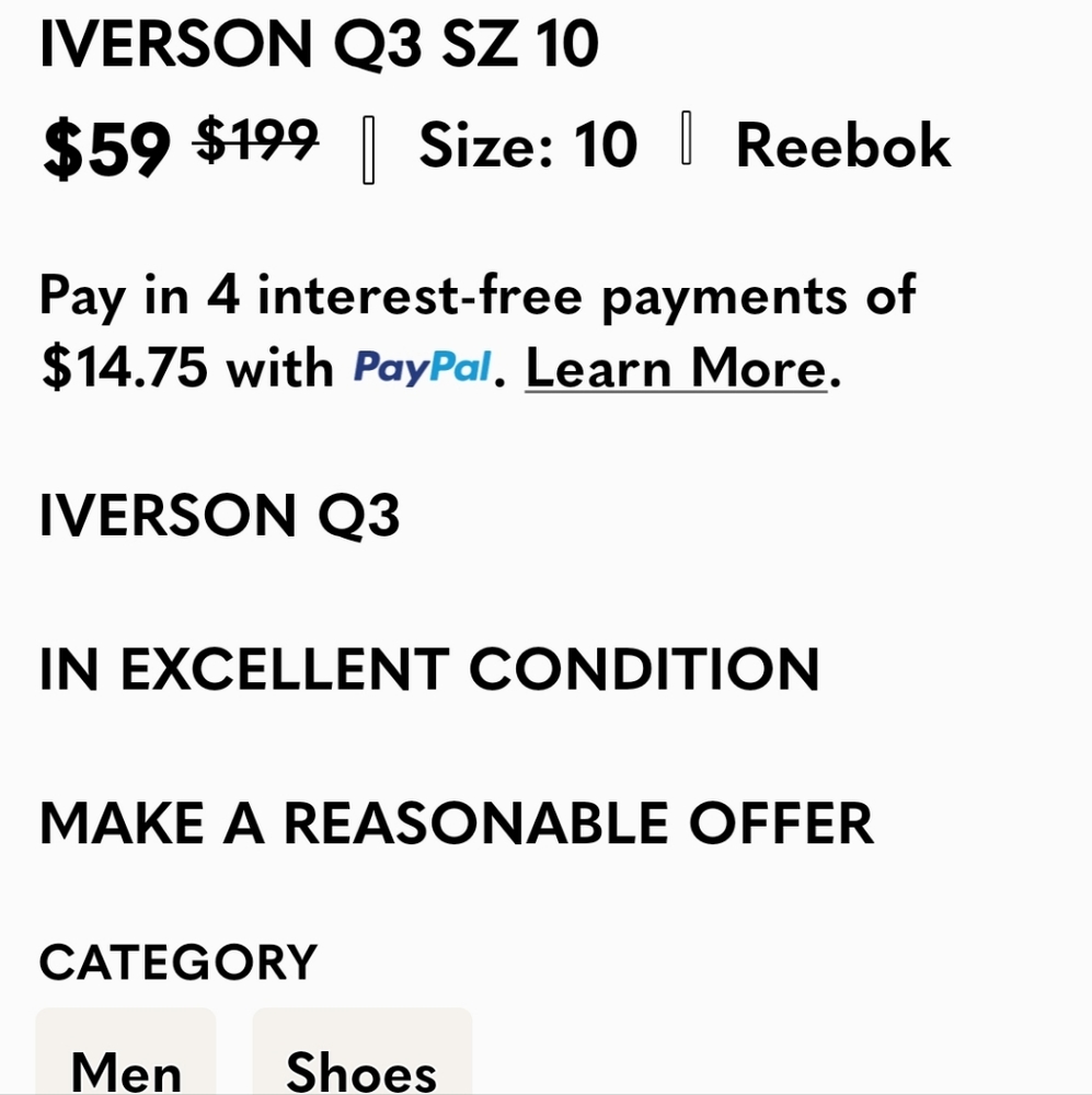 IVERSON Q3 REEBOK QUESTION MID WHY NOT US MENS  SZ 10 WOMENS SZ 11.5 - Picture 7 of 8